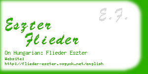 eszter flieder business card